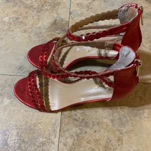 Thalia Sodi Red High Heeled Sandals